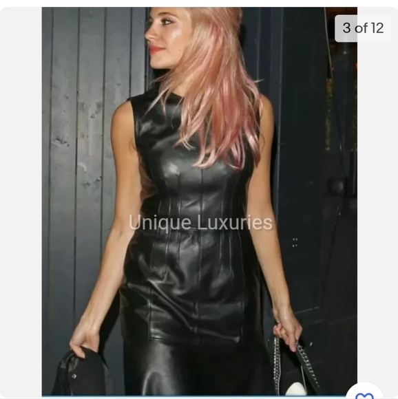 Boss Hugo 100% leather dress size 2 - Picture 10 of 10